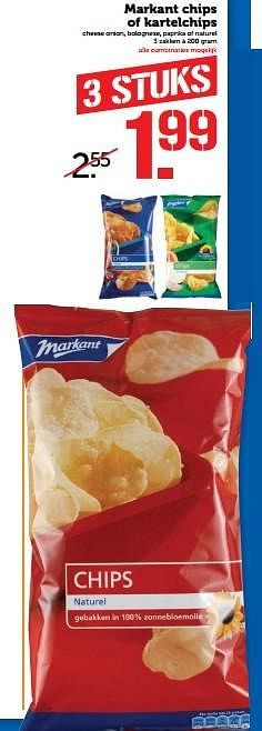 Aanbiedingen Markant chips of kartelchips - Markant - Geldig van 29/05/2017 tot 04/06/2017 bij Coop