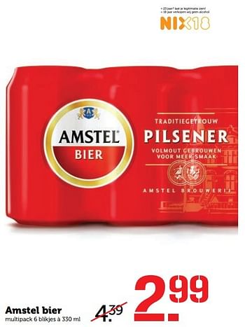Aanbiedingen Amstel bier - Amstel - Geldig van 29/05/2017 tot 04/06/2017 bij Coop