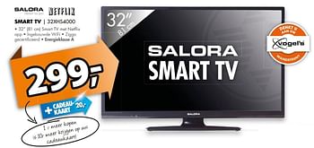 Aanbiedingen Salora smart tv 32xhs4000 - Salora - Geldig van 28/05/2017 tot 04/06/2017 bij Expert