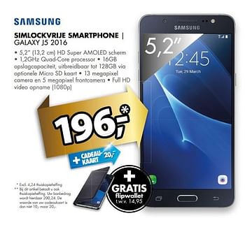 Aanbiedingen Samsung simlockvrije smartphone galaxy j5 2016 - Samsung - Geldig van 28/05/2017 tot 04/06/2017 bij Expert