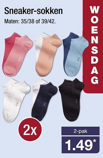 Aanbiedingen Sneaker-sokken - Huismerk - Aldi - Geldig van 28/05/2017 tot 03/06/2017 bij Aldi