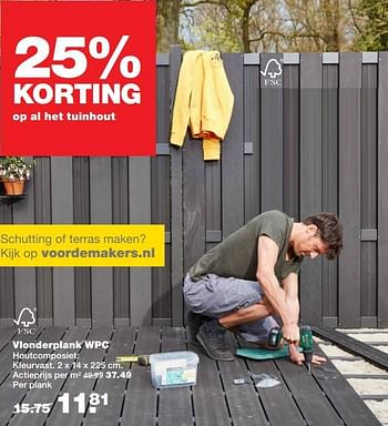 Aanbiedingen Vlonderplank wpc   houtcomposiet. - Huismerk - Praxis - Geldig van 23/05/2017 tot 31/05/2017 bij Praxis