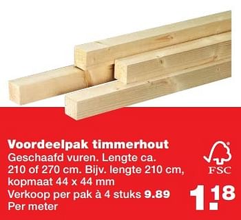 Aanbiedingen Voordeelpak timmerhout - Huismerk - Praxis - Geldig van 23/05/2017 tot 31/05/2017 bij Praxis