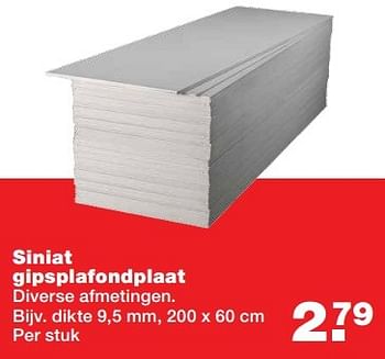 Aanbiedingen Siniat gipsplafondplaat - Siniat - Geldig van 23/05/2017 tot 31/05/2017 bij Praxis