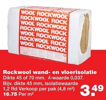 Aanbiedingen Rockwool wand- en vloerisolatie - Rockwool - Geldig van 23/05/2017 tot 31/05/2017 bij Praxis