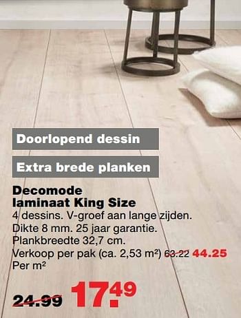 Aanbiedingen Decomode laminaat king size - DecoMode - Geldig van 23/05/2017 tot 31/05/2017 bij Praxis