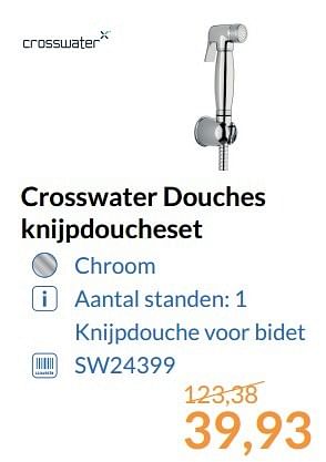 Aanbiedingen Crosswater douches knijpdoucheset - Crosswater - Geldig van 01/06/2017 tot 30/06/2017 bij Sanitairwinkel