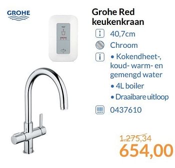 Aanbiedingen Grohe red keukenkraan - Grohe - Geldig van 01/06/2017 tot 30/06/2017 bij Sanitairwinkel