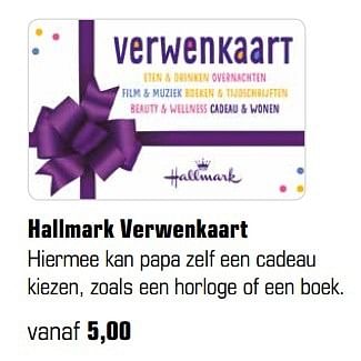 Aanbiedingen Hallmark verwenkaart - Hallmark - Geldig van 29/05/2017 tot 18/06/2017 bij Primera