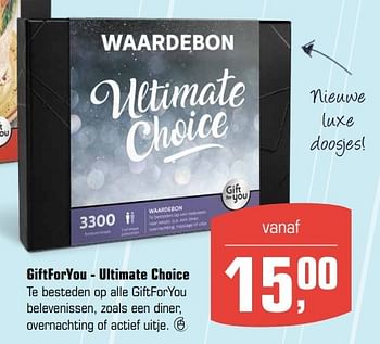 Aanbiedingen Giftforyou - ultimate choice - GiftForYou - Geldig van 29/05/2017 tot 18/06/2017 bij Primera