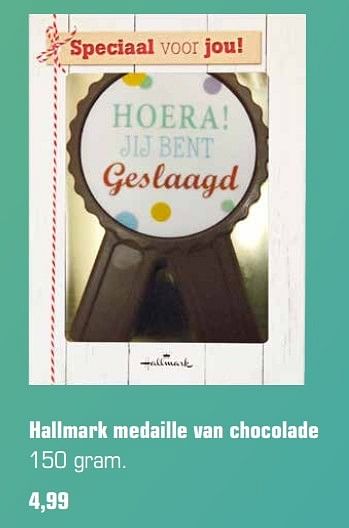Aanbiedingen Hallmark medaille van chocolade - Hallmark - Geldig van 29/05/2017 tot 18/06/2017 bij Primera