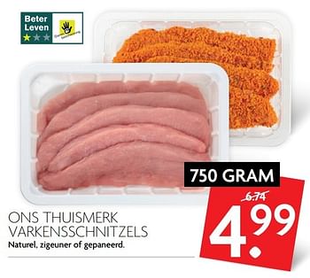 Aanbiedingen Ons thuismerk varkensschnitzels - Huismerk - Deka Markt - Geldig van 28/05/2017 tot 03/06/2017 bij Deka Markt