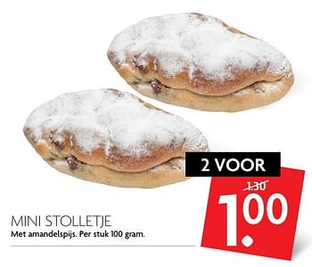 Aanbiedingen Mini stolletje met amandelspijs - Huismerk - Deka Markt - Geldig van 28/05/2017 tot 03/06/2017 bij Deka Markt