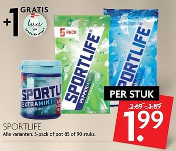 Aanbiedingen Sportlife - Sportlife - Geldig van 28/05/2017 tot 03/06/2017 bij Deka Markt