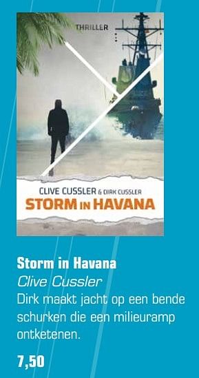 Aanbiedingen Storm in havana clive cussler - Huismerk - Primera - Geldig van 29/05/2017 tot 18/06/2017 bij Primera