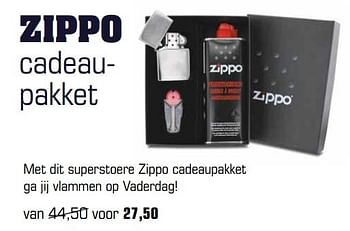 Aanbiedingen Zippo cadeaupakket - Zippo - Geldig van 29/05/2017 tot 18/06/2017 bij Primera