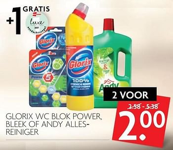 Aanbiedingen Glorix wc blok power, bleek of andy alles- reiniger - Huismerk - Deka Markt - Geldig van 28/05/2017 tot 03/06/2017 bij Deka Markt