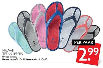 Aanbiedingen Hawaii teenslippers - Huismerk - Deka Markt - Geldig van 28/05/2017 tot 03/06/2017 bij Deka Markt