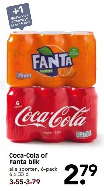 Aanbiedingen Coca-cola of fanta blik - Huismerk - Em-té - Geldig van 28/05/2017 tot 03/06/2017 bij Em-té