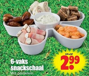 Aanbiedingen 6-vaks snackschaal - Huismerk - Dirk - Geldig van 28/05/2017 tot 03/06/2017 bij Lekker Doen