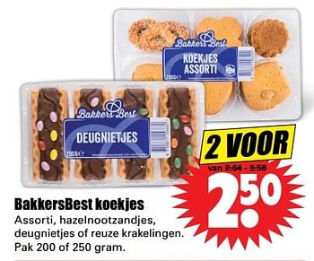 Aanbiedingen Bakkersbest koekjes - BakkersBest - Geldig van 28/05/2017 tot 03/06/2017 bij Lekker Doen