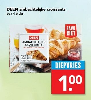 Aanbiedingen Deen ambachtelijke croissants - Huismerk deen supermarkt - Geldig van 28/05/2017 tot 05/06/2017 bij Deen Supermarkten