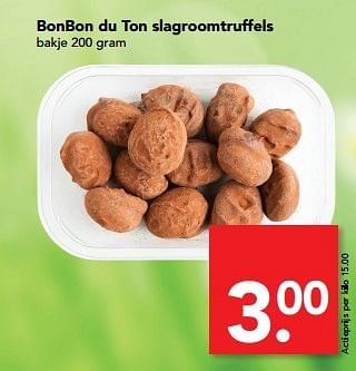 Aanbiedingen Bonbon du ton slagroomtruffels - Huismerk deen supermarkt - Geldig van 28/05/2017 tot 05/06/2017 bij Deen Supermarkten