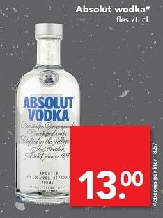 Aanbiedingen Absolut wodka - Absolut - Geldig van 28/05/2017 tot 05/06/2017 bij Deen Supermarkten