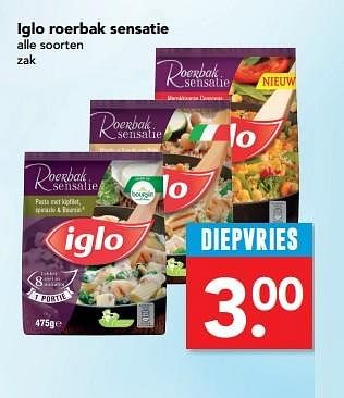 Aanbiedingen Iglo roerbak sensatie - Iglo - Geldig van 28/05/2017 tot 05/06/2017 bij Deen Supermarkten