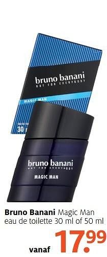 Aanbiedingen Bruno banani magic man eau de toilette - Bruno Banani - Geldig van 29/05/2017 tot 04/06/2017 bij Etos