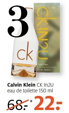 Aanbiedingen Calvin klein ck in2u eau de toilette - Calvin Klein - Geldig van 29/05/2017 tot 04/06/2017 bij Etos