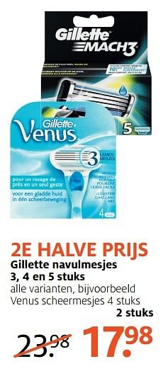 Aanbiedingen Venus scheermesjes - Gillette - Geldig van 29/05/2017 tot 04/06/2017 bij Etos