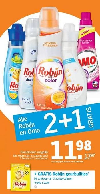 Aanbiedingen Combineren mogelijk,robijn klein + krachtig color - Robijn - Geldig van 29/05/2017 tot 05/06/2017 bij Albert Heijn