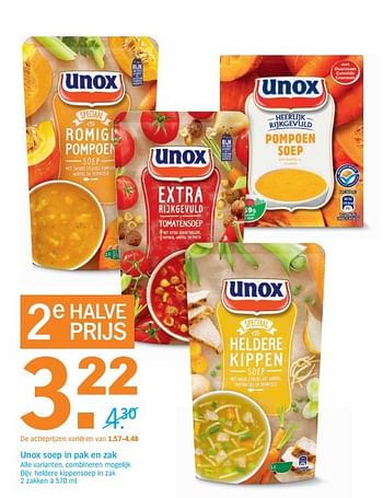 Aanbiedingen Unox soep in pak en zak - Unox - Geldig van 29/05/2017 tot 05/06/2017 bij Albert Heijn