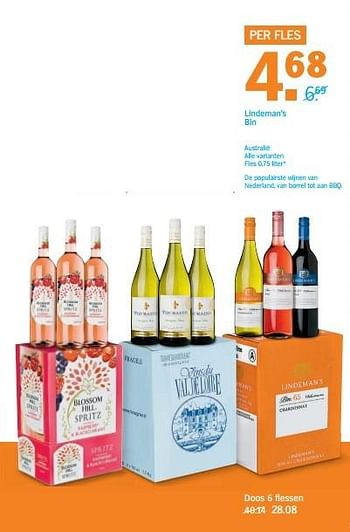Aanbiedingen Lindeman`s bin - Witte wijnen - Geldig van 29/05/2017 tot 05/06/2017 bij Albert Heijn