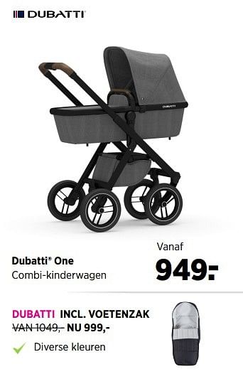 Aanbiedingen Dubatti one combi-kinderwagen - Dubatti  - Geldig van 28/05/2017 tot 19/06/2017 bij Babypark