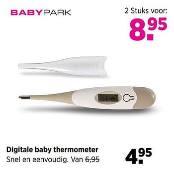Aanbiedingen Digitale baby thermometer - Huismerk - Babypark - Geldig van 28/05/2017 tot 19/06/2017 bij Babypark