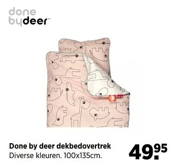 Aanbiedingen Done by deer dekbedovertrek - Done by Deer - Geldig van 28/05/2017 tot 19/06/2017 bij Babypark