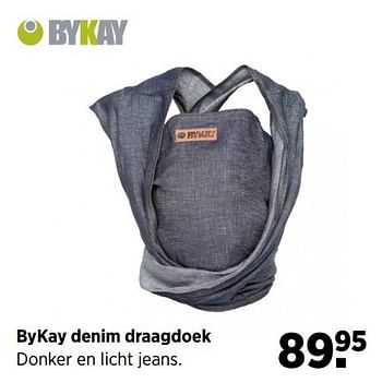 Aanbiedingen Bykay denim draagdoek - Bykay - Geldig van 28/05/2017 tot 19/06/2017 bij Babypark