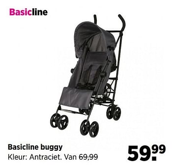 Aanbiedingen Basicline buggy kleur: antraciet. - Basicline - Geldig van 28/05/2017 tot 19/06/2017 bij Babypark