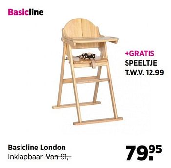 Aanbiedingen Basicline london inklapbaar - Basicline - Geldig van 28/05/2017 tot 19/06/2017 bij Babypark