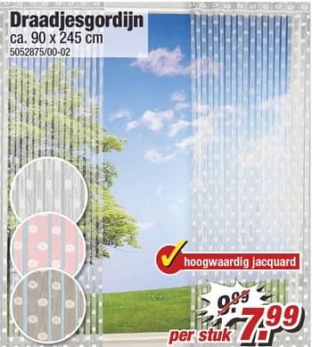 Aanbiedingen Draadjesgordijn - Huismerk - Poco - Geldig van 29/05/2017 tot 04/06/2017 bij Poco