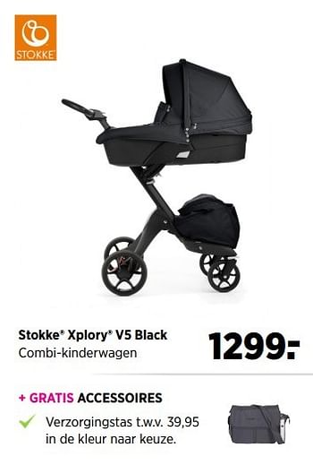 Aanbiedingen Stokke xplory v5 black combi-kinderwagen - Stokke - Geldig van 28/05/2017 tot 19/06/2017 bij Babypark