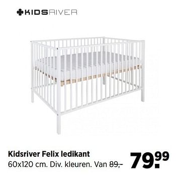 Aanbiedingen Kidsriver felix ledikant - Kidsriver - Geldig van 28/05/2017 tot 19/06/2017 bij Babypark