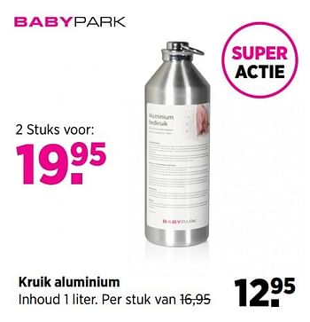 Aanbiedingen Kruik aluminium - Huismerk - Babypark - Geldig van 28/05/2017 tot 19/06/2017 bij Babypark