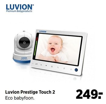 Aanbiedingen Luvion prestige touch 2 eco babyfoon - Luvion - Geldig van 28/05/2017 tot 19/06/2017 bij Babypark