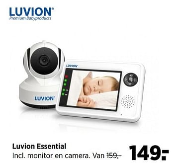 Aanbiedingen Luvion essential incl. monitor en camera - Luvion - Geldig van 28/05/2017 tot 19/06/2017 bij Babypark