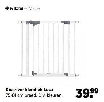 Aanbiedingen Kidsriver klemhek luca - Kidsriver - Geldig van 28/05/2017 tot 19/06/2017 bij Babypark