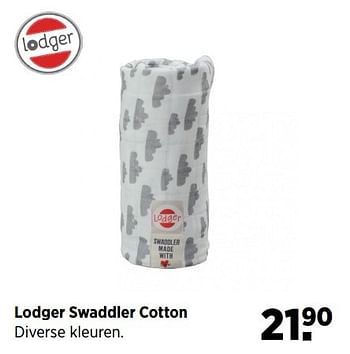 Aanbiedingen Lodger swaddler cotton - Lodger - Geldig van 28/05/2017 tot 19/06/2017 bij Babypark