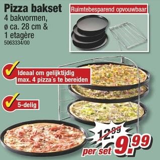Aanbiedingen Pizza bakset 4 bakvormen - Huismerk - Poco - Geldig van 29/05/2017 tot 04/06/2017 bij Poco